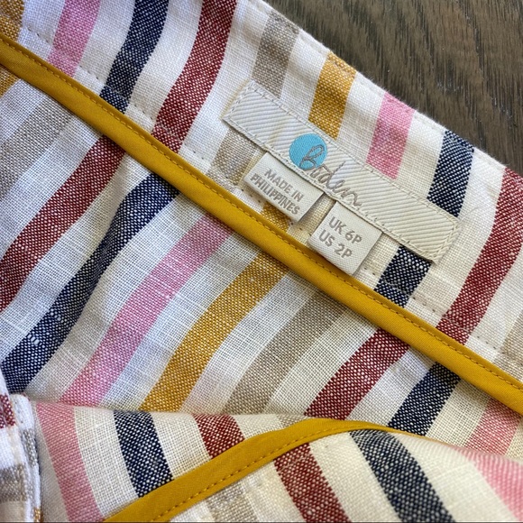 Boden linen wrap skirt in stripe - Picture 4 of 6